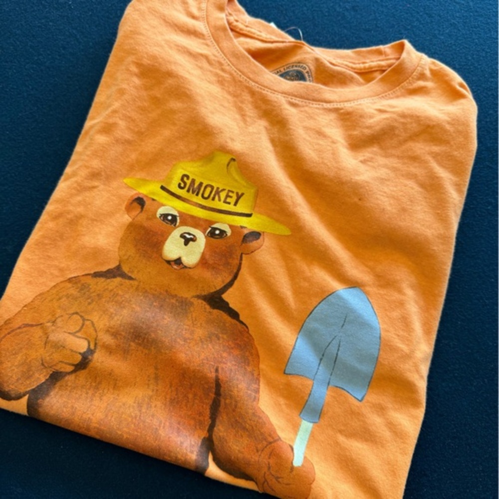 SMOKEY the BEAR tee🧡classic comfy cute & iconic! 100% cotton- zoom in for deets